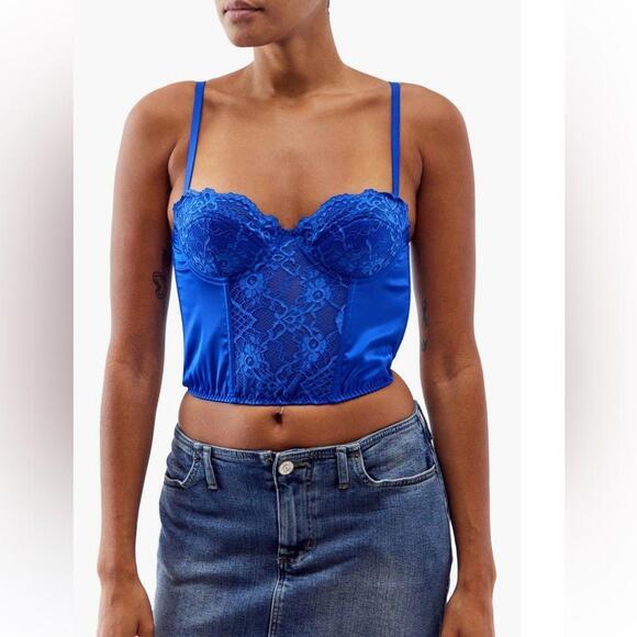 Urban Outfitters Lace & Satin Corset Crop Top - Picture 3 of 6
